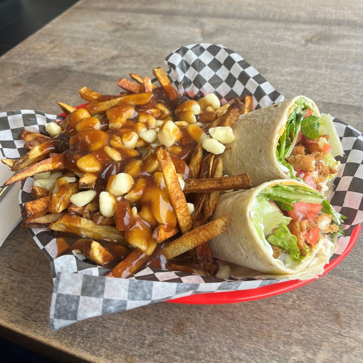poutine and wrap