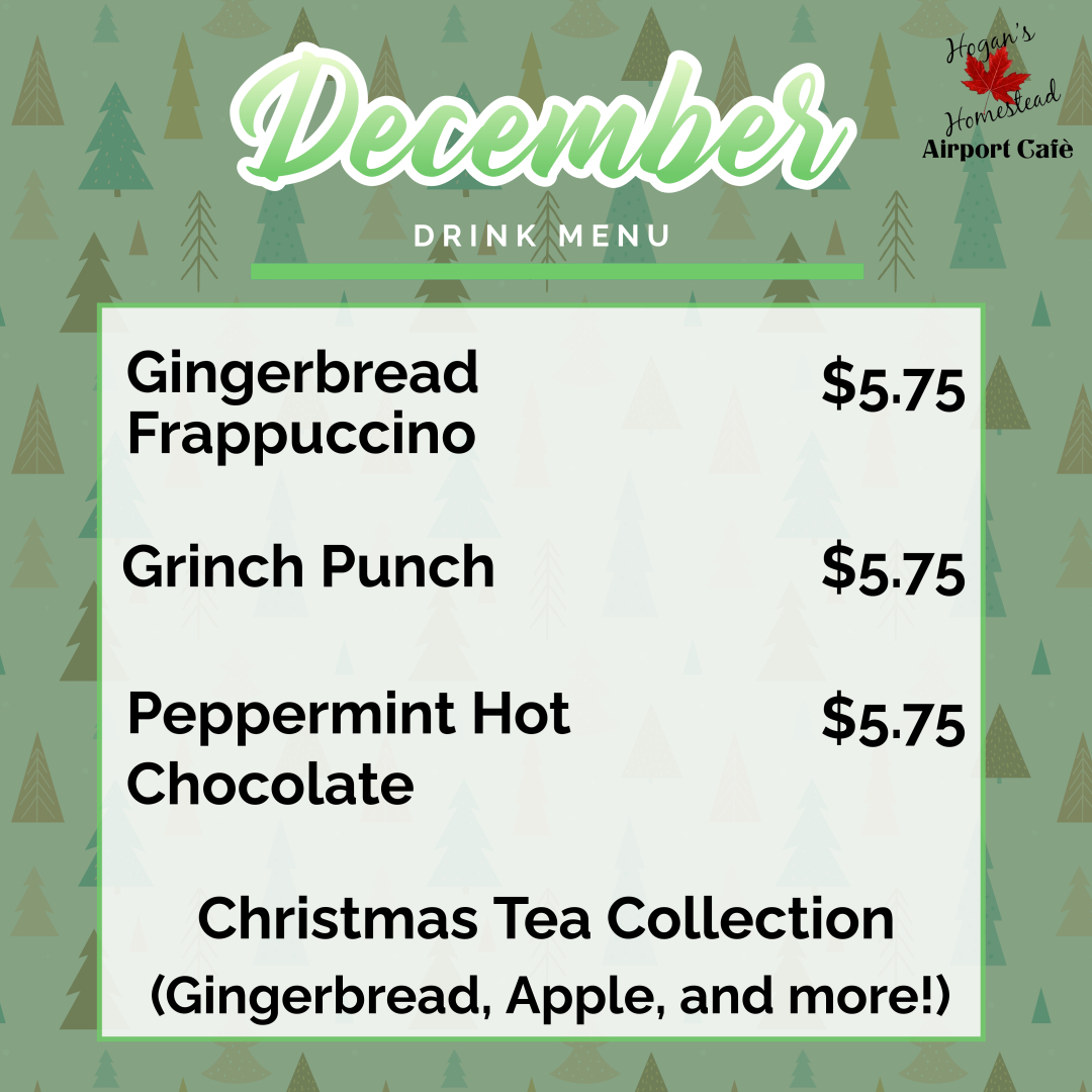 December drink menu