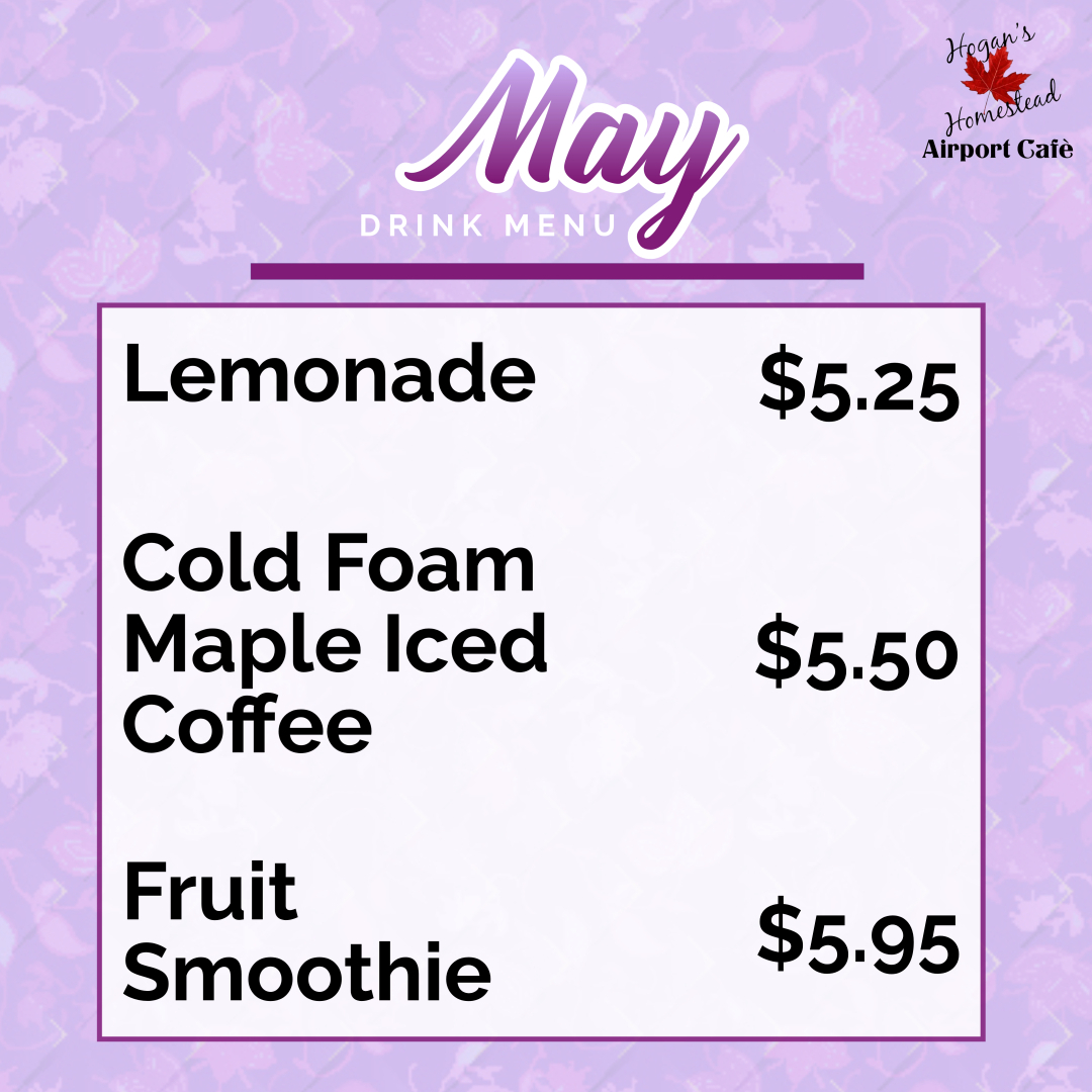 May beverage menu
