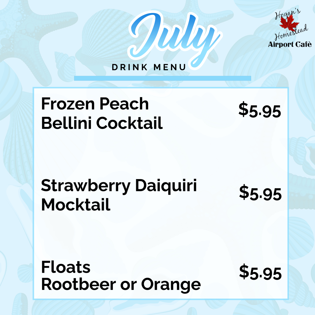 July drink menu
