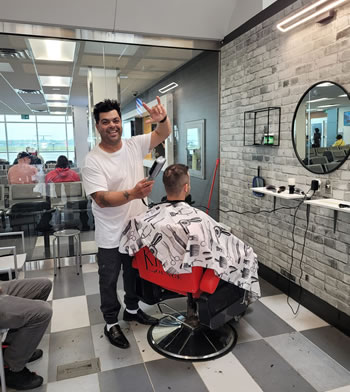 barber and client