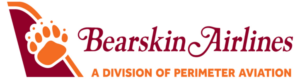Bearskin Airlines Logo orange paw print 