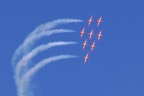 Snowbirds amaze our neighbours across the river