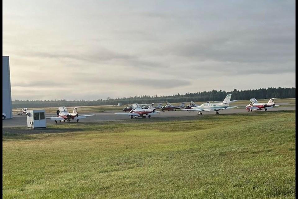 Display Image for Some very cool planes stopped at Sault Airport this morning