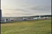 Some very cool planes stopped at Sault Airport this morning